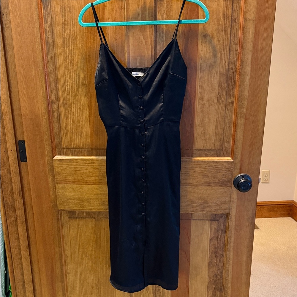 Abercrombie & Fitch Black Midi Dress